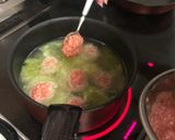 手を汚さないふわふわ肉団子スープ作り方4写真
