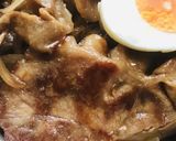 丼弁当●玉ネギと煮詰める豚丼作り方4写真