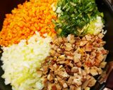 作り置き簡単☆焼豚と野菜のおかずのタネ作り方1写真
