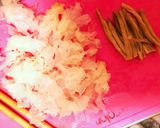 簡単薬膳！明太子の焼きうどん作り方1写真