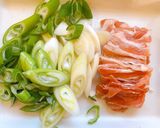 時短★簡単★豚バラねぎ塩うどん作り方1写真