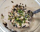 ポン酢で美味しいみょうがと豆腐の丼作り方3写真