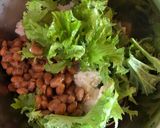 納豆とわさび菜のサラダご飯作り方2写真