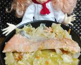 リカちゃん♡鮭とキャベツ酒粕グラタン♪作り方4写真