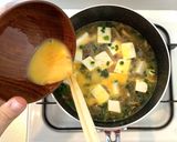 卵ふんわり＊豆腐となめこの食べるお味噌汁作り方9写真