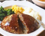 捏ねない！柔らかジューシーハンバーグ♡作り方10写真