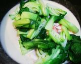 チンゲン菜とアマランスのマヨクリーム煮♪作り方5写真