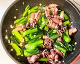 旬の味　菜の花とホタルイカのニンニク炒め作り方4写真