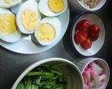 在宅勤務パパ&親子で公園あそび冷やし中華作り方1写真