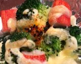 ブロッコリーとカニカマのマヨチーズ焼き作り方4写真