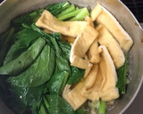 小松菜と油揚げとしいたけの煮びたし作り方4写真