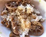 納豆とレンコンのご飯作り方3写真