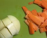 ひらたけと鶏で、和風トマト鍋作り方2写真
