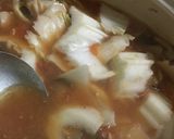 ひらたけと鶏で、和風トマト鍋作り方5写真