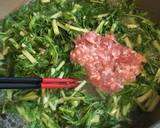 水菜とひき肉の煮びたし作り方3写真