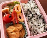 春のお弁当【わかめご飯とがんもの煮物】作り方5写真