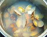 あさりのだし汁で冷製豆腐スープ作り方1写真