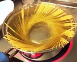 鶏肉とアスパラのクリームパスタ作り方4写真