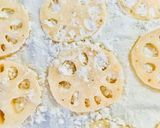 我が家のシンプル♡蓮根エビ挟み揚げ♡作り方10写真
