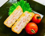 我が家のシンプル♡蓮根エビ挟み揚げ♡作り方26写真