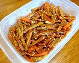 パリポリ食感♪調味料黄金比！甘めのきんぴらごぼう作り方5写真
