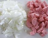 魚肉ソーセージ&ルーで簡単ドライカレー作り方1写真