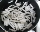 大根の皮のお味噌汁作り方2写真