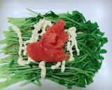 豆苗とたらこの和え物♥作り方3写真