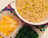 もやしとれん草1袋★酢マヨ太麺冷やし中華作り方4写真