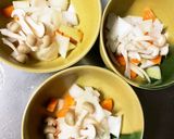 全てレンジ胸肉根菜ヤンニョムチキン風蒸煮作り方9写真