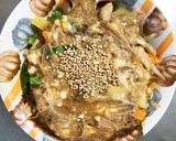レンジオイマヨカレーひき肉のせドーム蒸し作り方17写真