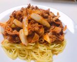 大盛り!洋食屋さんのスタミナパスタ作り方7写真