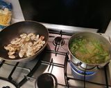 アスパラガスとマッシュルームのパスタ作り方1写真
