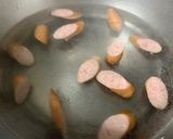春キャベツとウインナーの粒マスタードマヨ作り方6写真