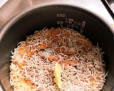簡単なめ茸シーチキン&しらす炊き込み御飯作り方3写真