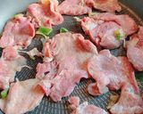 牛タンと絹さやのポン酢炒め作り方2写真
