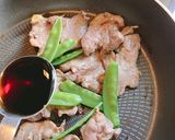 牛タンと絹さやのポン酢炒め作り方6写真
