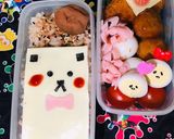 超簡単　ワンちゃんキャラ弁作り方1写真