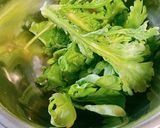 簡単！春菊の鰹節と辛子和え物作り方1写真
