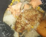 鮭の切り身➕舞茸➕コーンで炊き込み☺️作り方5写真