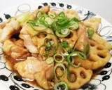 簡単！鶏もも肉とれんこんの甘辛炒め作り方5写真