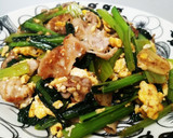簡単に♪豚肉と小松菜の卵とじ炒め作り方6写真