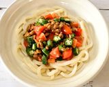 うまつゆで♪ねばトマ納豆のぶっかけうどん作り方5写真