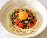 うまつゆで♪ねばトマ納豆のぶっかけうどん作り方6写真