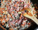 なすとカラフルビーンズのキーマカレー☆作り方3写真