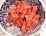 マグロ切り落としを塩麹を使ってオツマミに作り方2写真