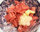 マグロ切り落としを塩麹を使ってオツマミに作り方3写真