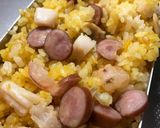 パエリア　メスティン自動炊飯　キャンプ飯作り方5写真