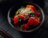 トマトと青じその和風ドレッシング和え作り方5写真