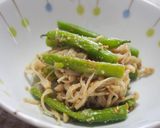 いんげんと、えのきの胡麻和え♪ツルシャキ作り方6写真